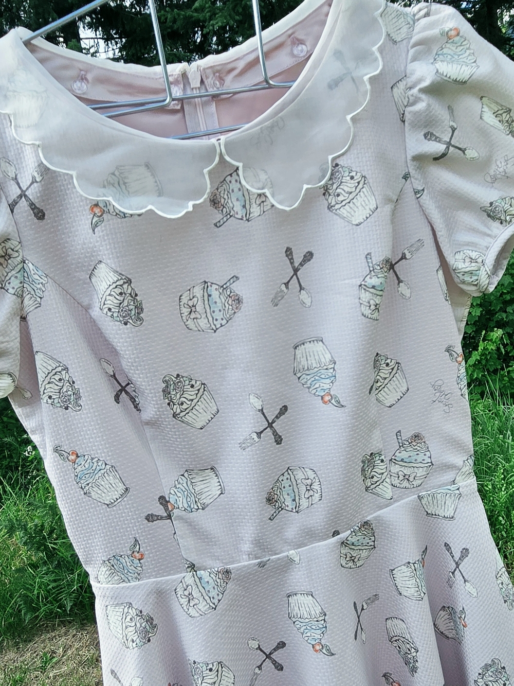 ✨️Rare✨️ Secret Honey Mai Shiraishi Lilac Cupcake Scalloped Collar Mini Dress - Picture 2 of 3